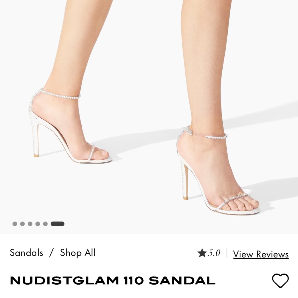 Stuart Weitzman White High Heel Sandals